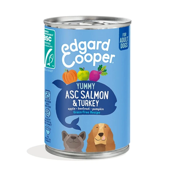 Adult Salmón & Trout new (turkey), 400 g, Edgar & Cooper
