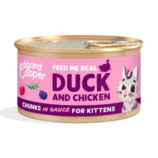 Chunks in sauce for adult cats - Duck and chicken, Edgar & Cooper