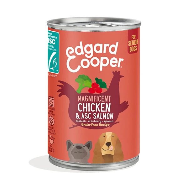 Senior Chicken & Salmón, 400 g, Edgar & Cooper