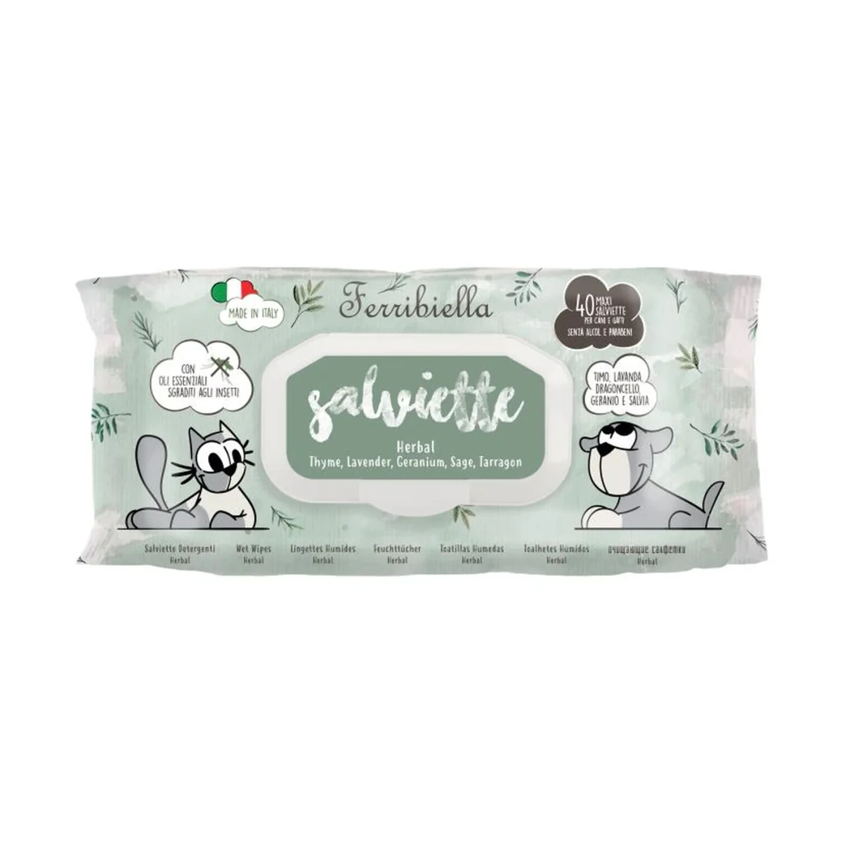 Toallitas Herbal, 40 uds, Ferribiella