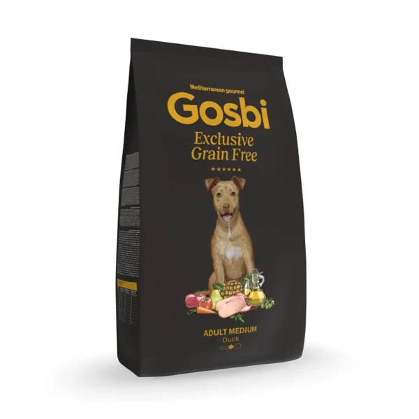 Exclusive grain free duck medium, 3 kg, Gosbi
