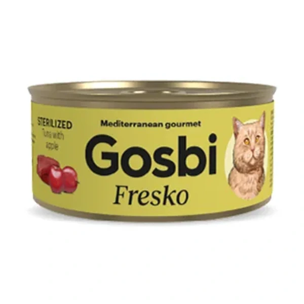 Fresko cat atun con manzana sterilized, 70 g, Gosbi