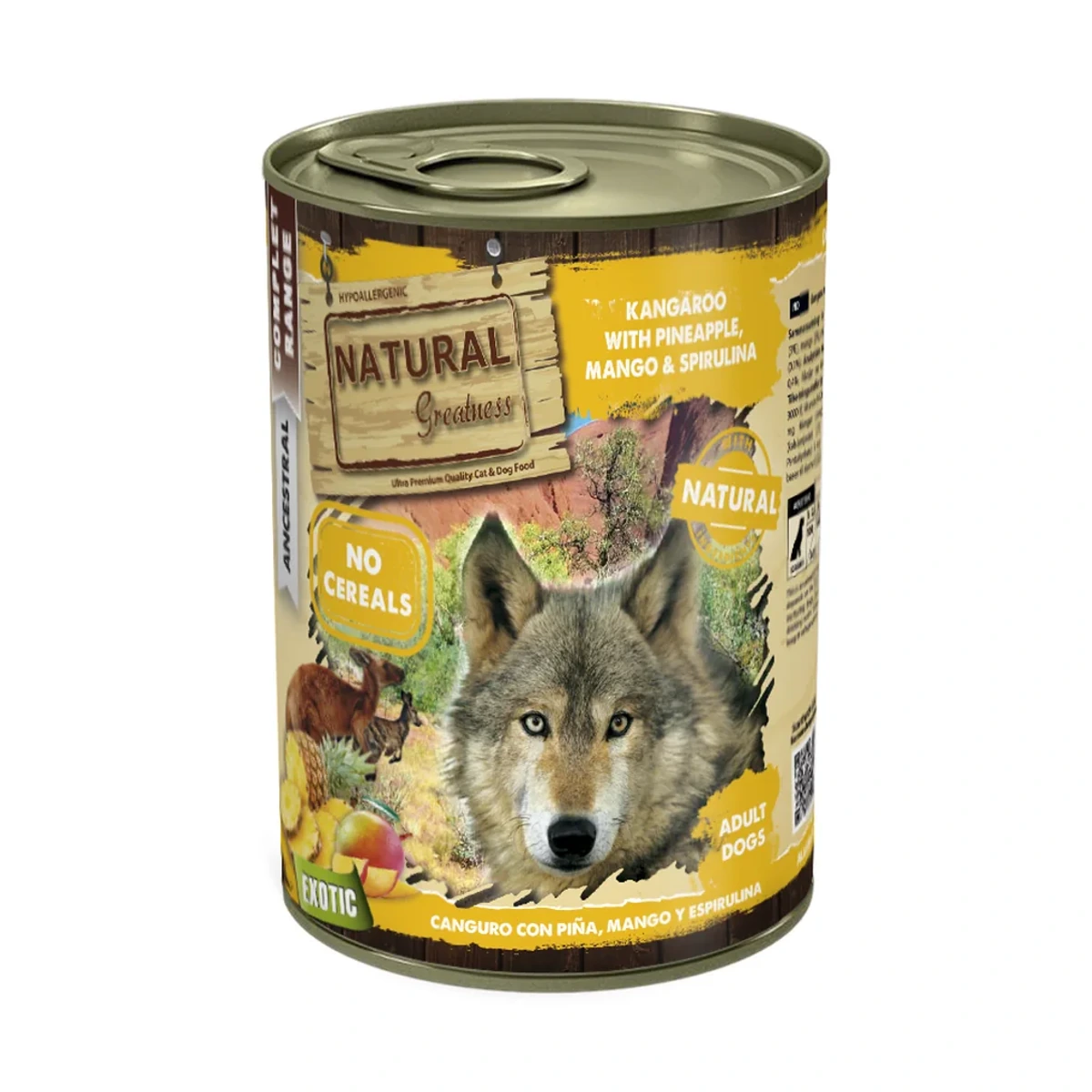 Dog Canguro, Piña, Mango, Espirulina, 400 g, Natural Greatness