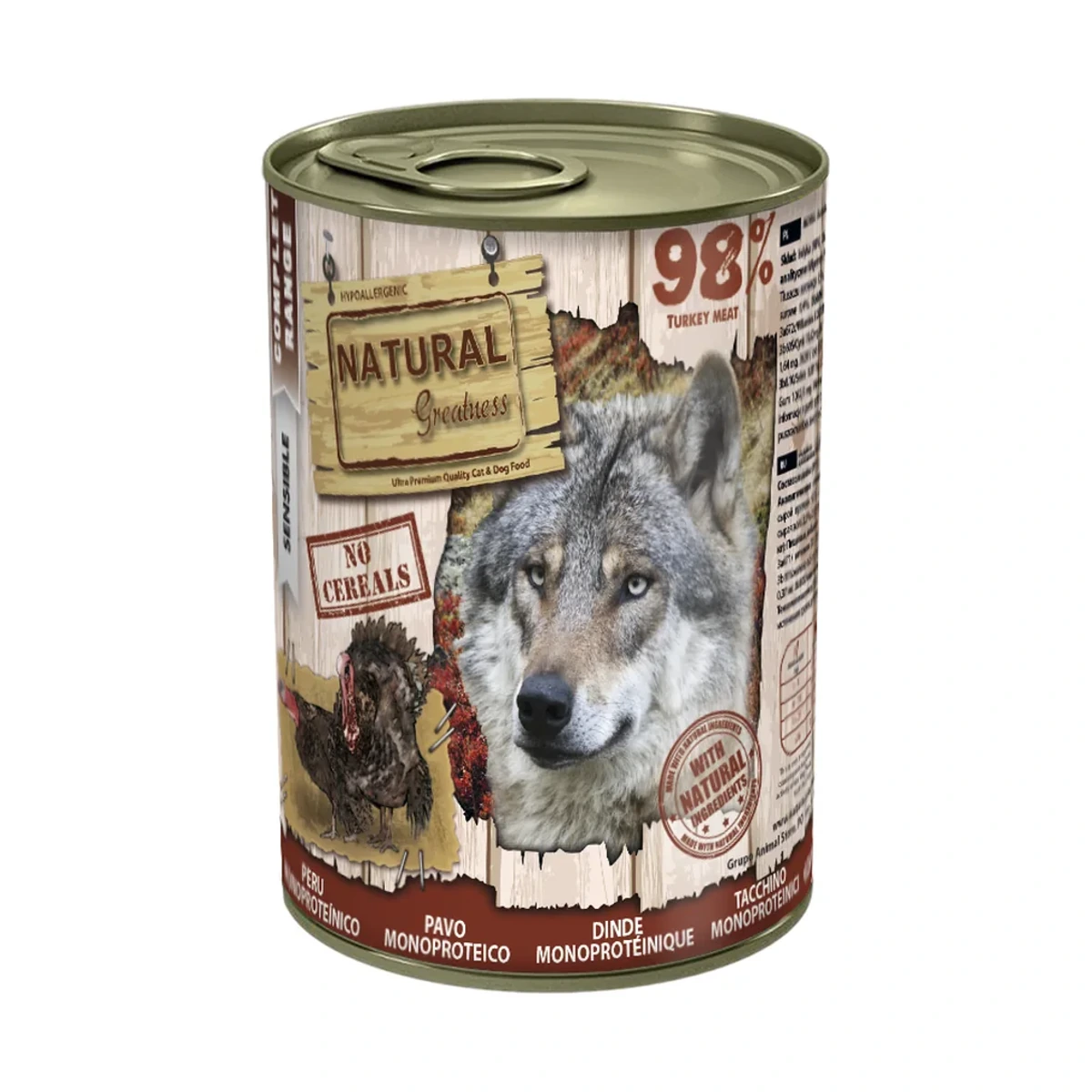 Dog Pavo Monoproteico-Sensible, 400 g, Natural Greatness