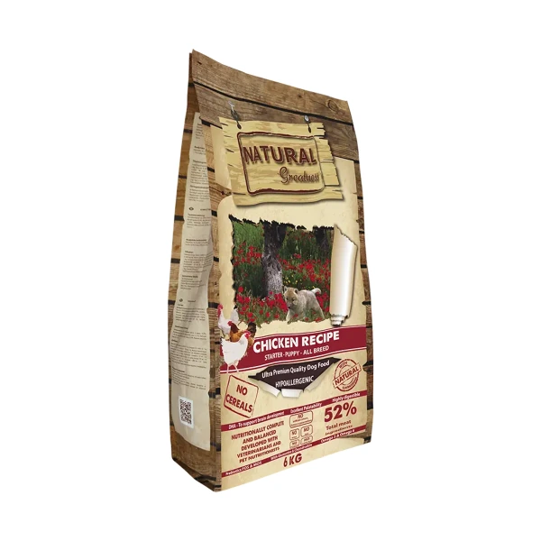 Receta Pollo "Starter-Puppy" (No Cereal), 6 kg, Natural Greatness
