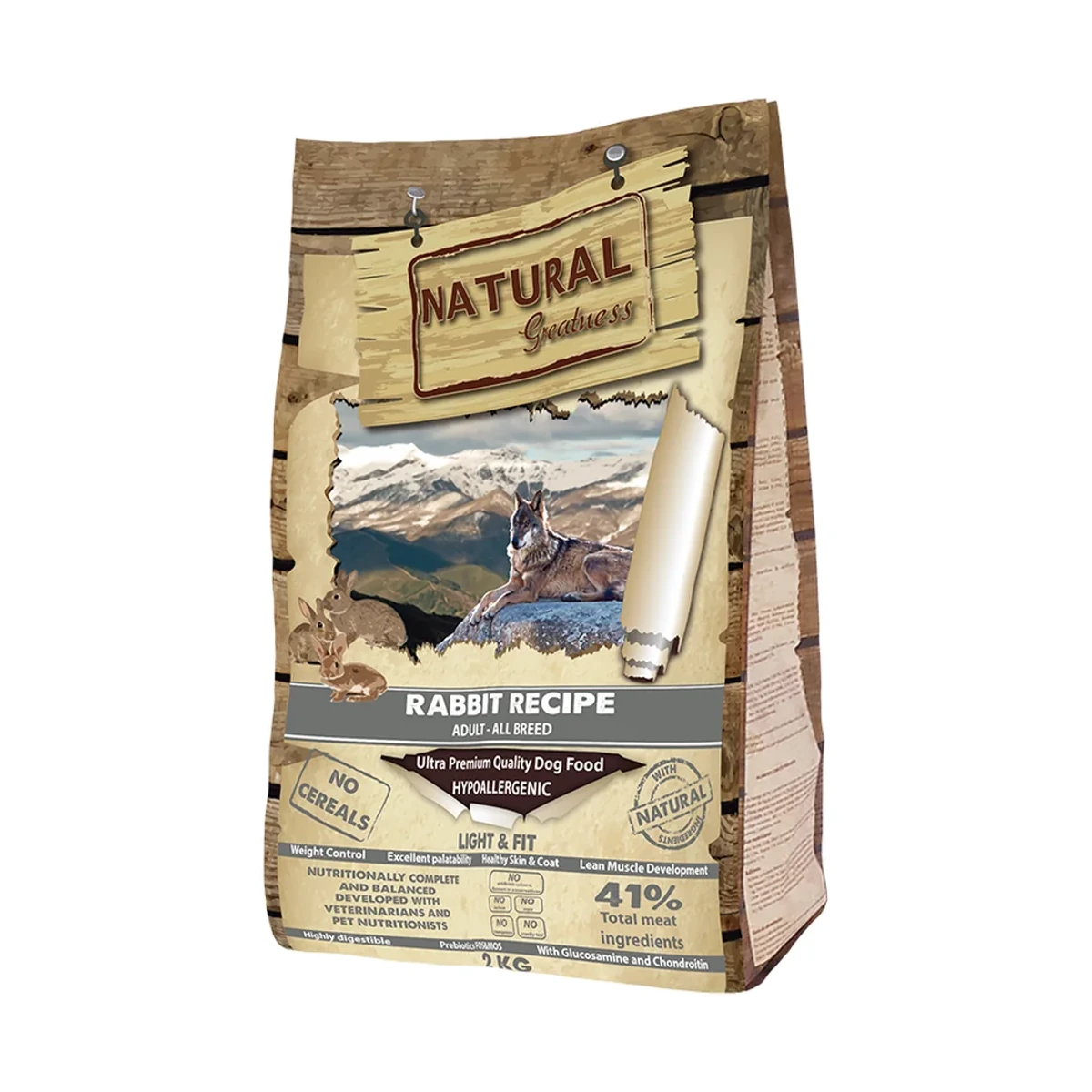 Receta Conejo Light & Fit (No Cereal), 2 kg, Natural Greatness
