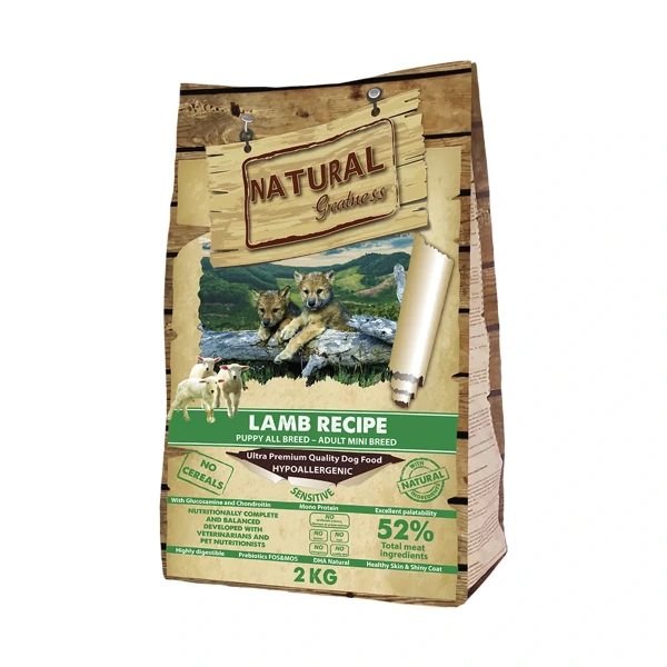 Receta Mini Starter lamb (No Cereal), 2 kg, Natural Greatness