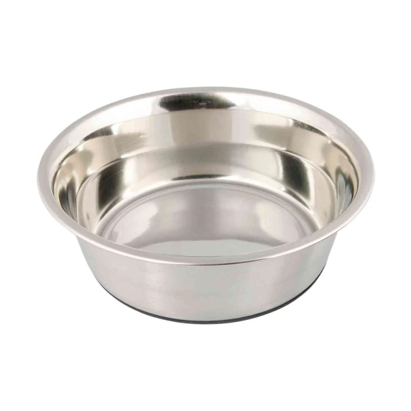 Comedero Acero Inox, Base Caucho 1.0 l, ø17 cm