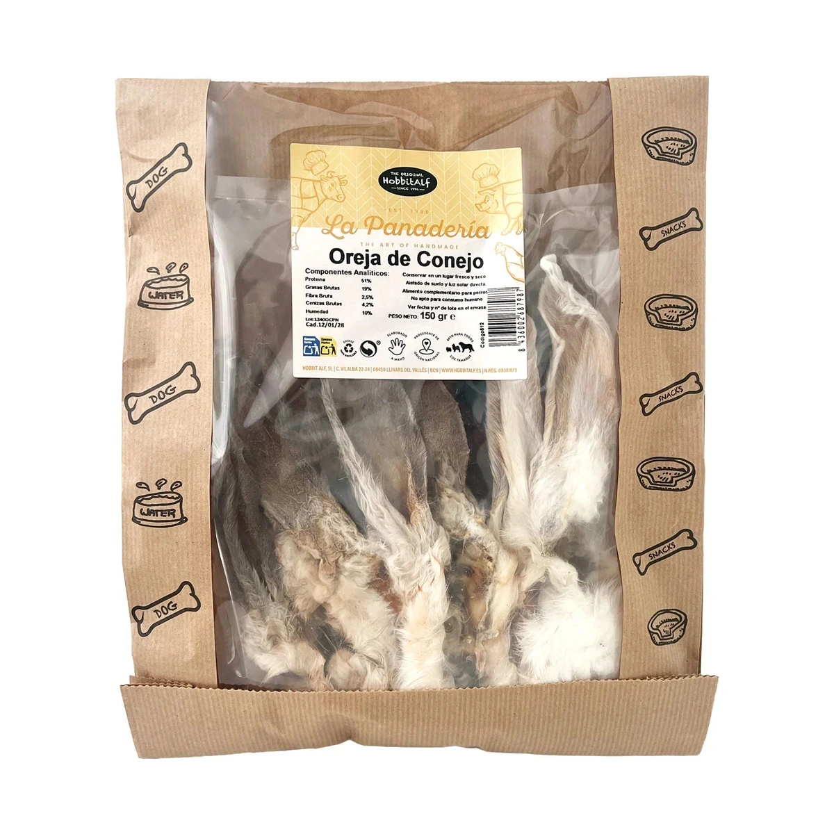 Oreja De Conejo Con Pelo, 150 g