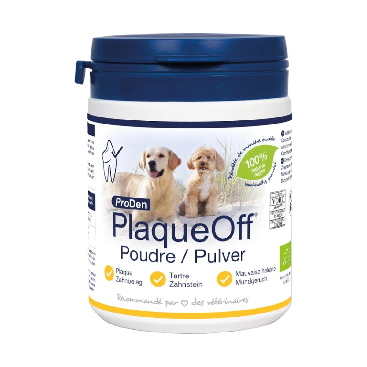 [01310025] Plaqueoff Higiene dental polvo perro-gato 180 GRS·