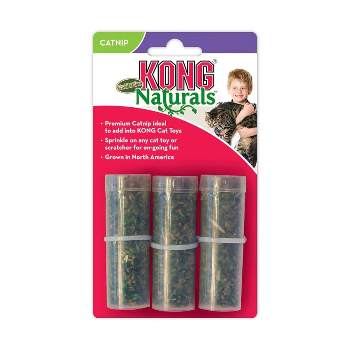 [18185147] KONG PREMIUM NORTH AMERICAN CATNIP REFILLABLE TUBE 3UDS·