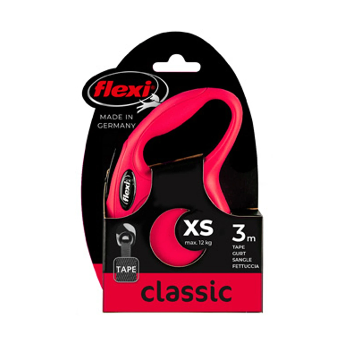 Flexi New Classic XS 3m Cinta Rojo