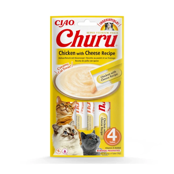 Churu Chicken With Cheese recipe pack de 4 tubos, churu
