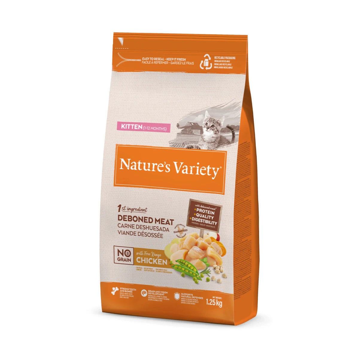 [00624125] Variety Cat No Grain Kitten Chicken 1,25 kg·