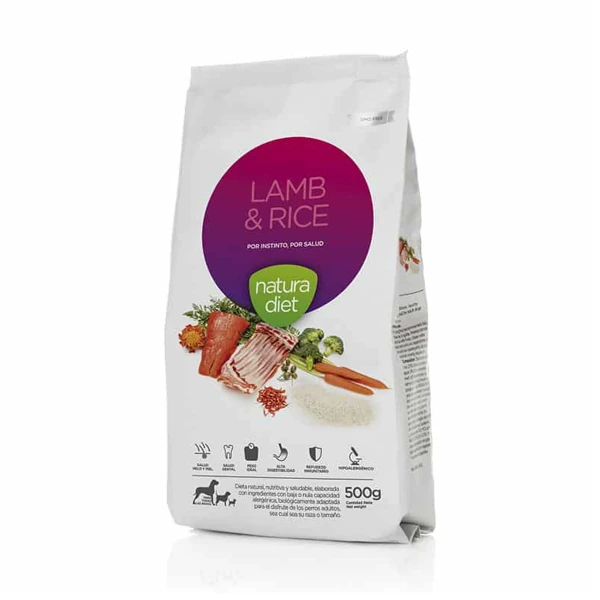 Natura Diet Lamb & Rice, 500 g