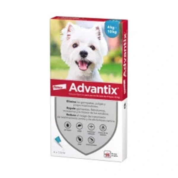 [01303015] ADVANTIX PERRO 4-10 KG. (CAJA 4P) 1 ML.·
