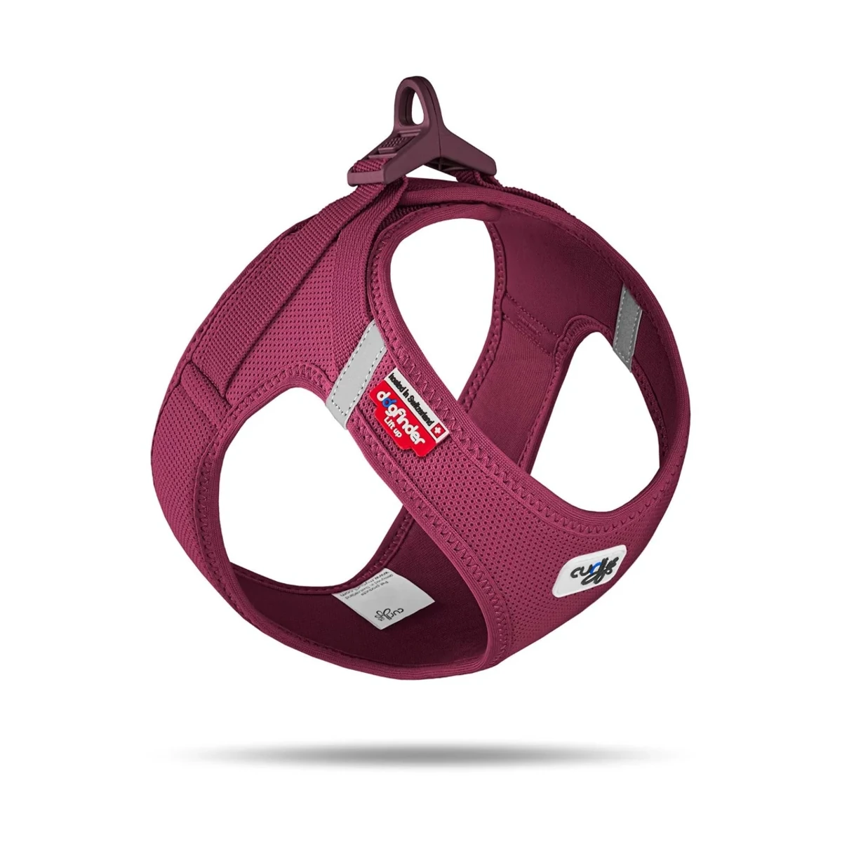 Curli Arnés Air-Mesh CLASP ruby (burdeos) 2XS