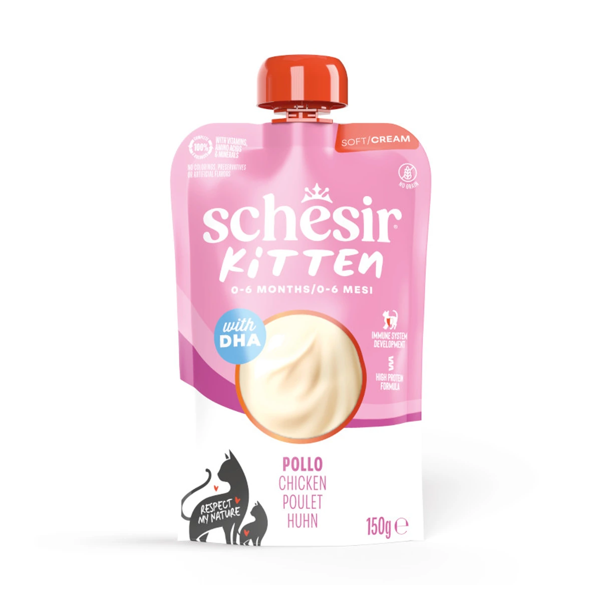 [00910195] Schesir Kitten Crema Pouch 150 GR Pollo·