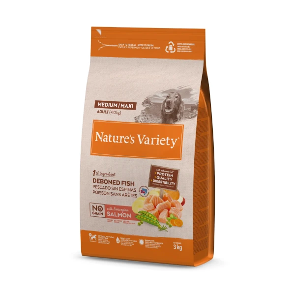 [00624198] Variety Dog No Grain Med/Max Salmon 3 kg·