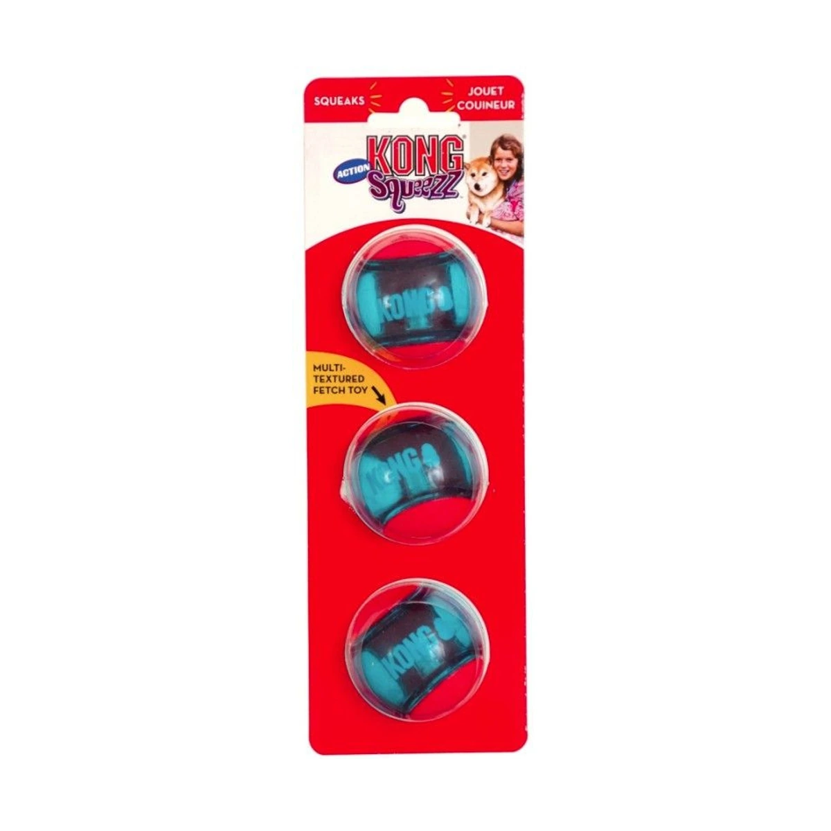 Kong Squeezz Action Red Medium (3unds)