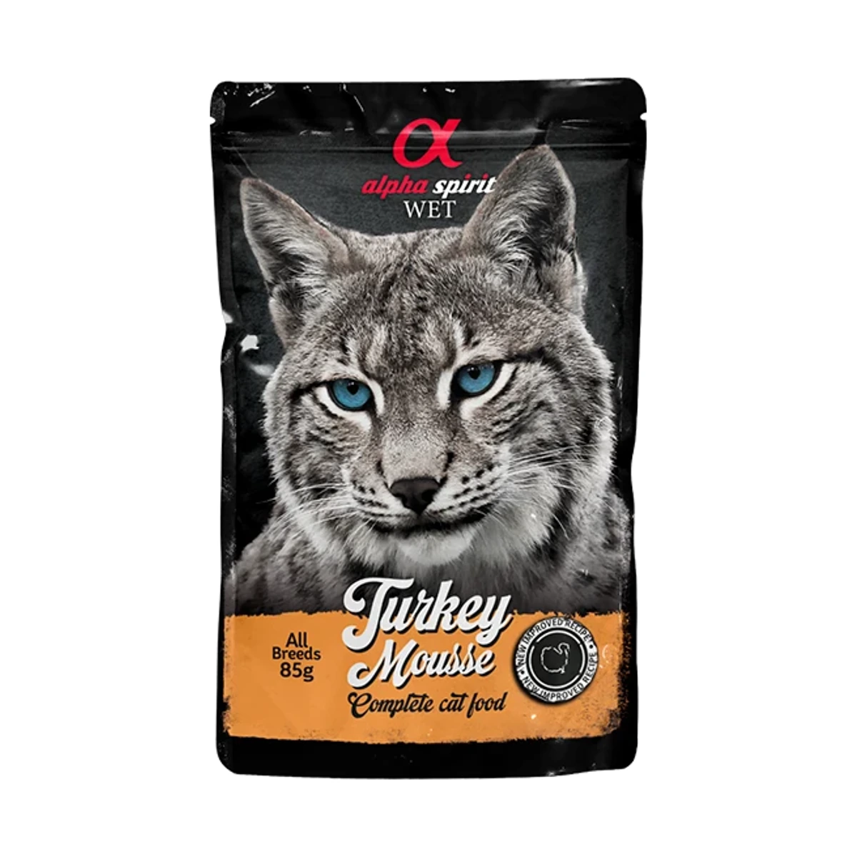 [00619140] Alpha Gatos Pouch Mousse de pavo 85 g·