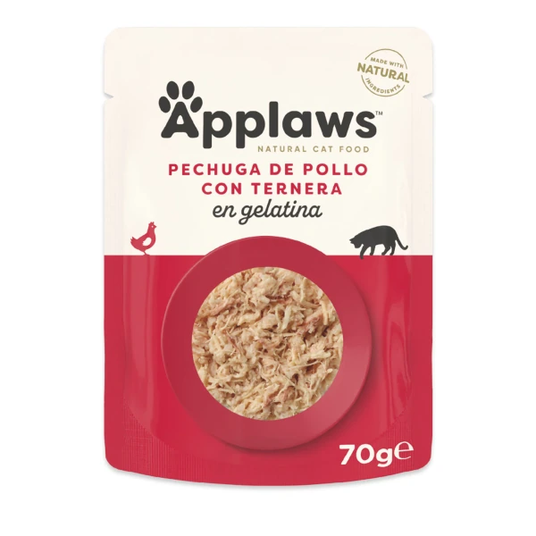[00907136] APPLAWS CAT JELLY POUCH 70 G POLLO/TERN