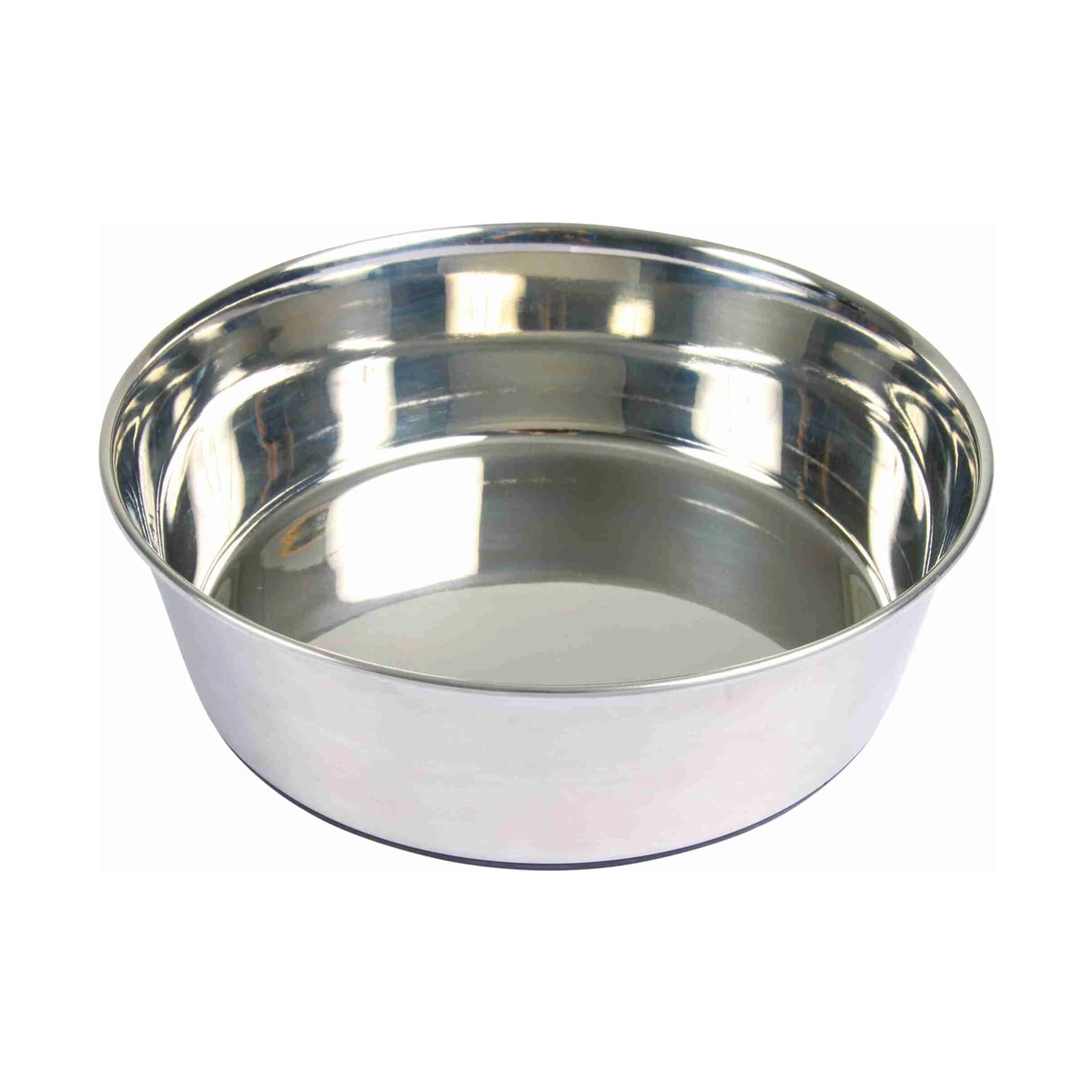 Comedero Acero Inox, Base Caucho 0.5 l, ø14 cm