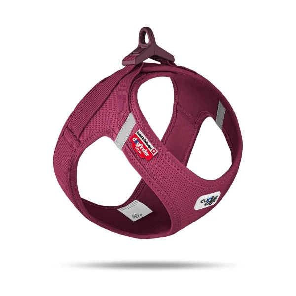 Curli Arnés Air-Mesh CLASP ruby (burdeos) S