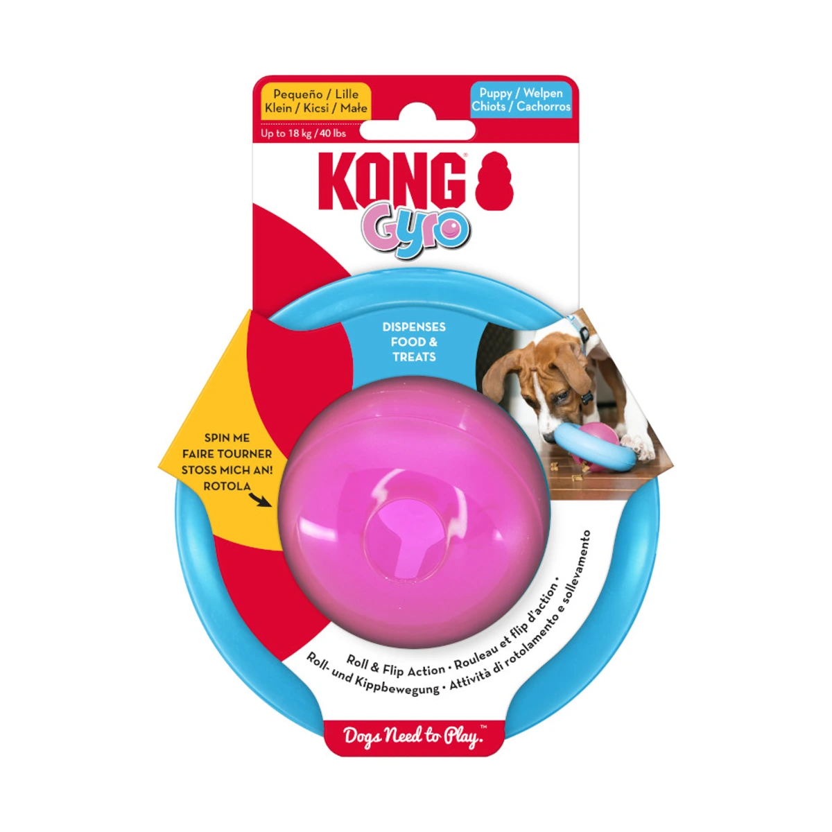 [01213870] KONG GYRO PUPPY ASSORTED S·