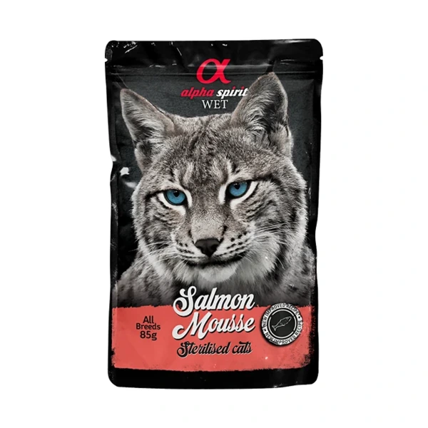 [00619145] Alpha Gatos Pouch salmon esterilizado 85g·