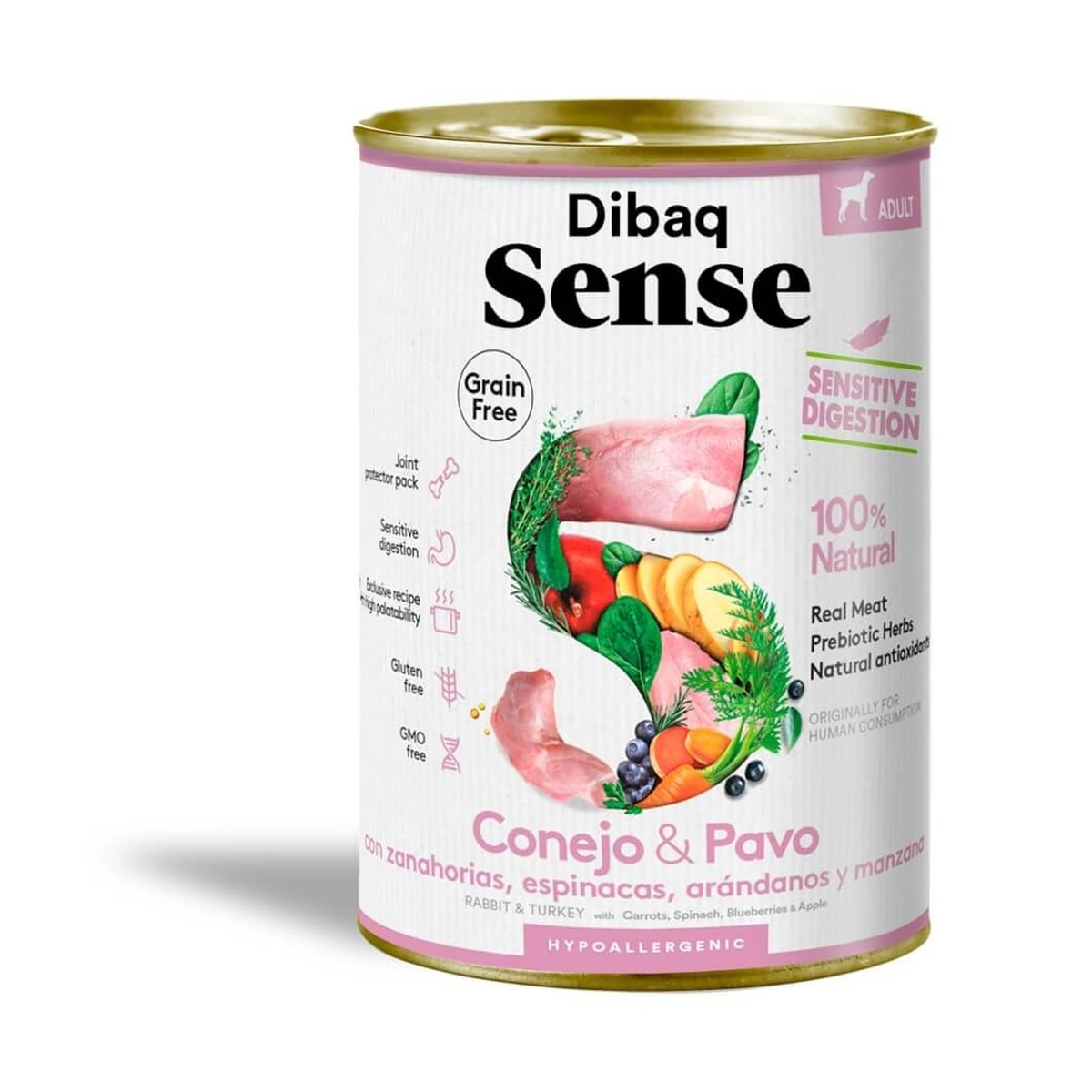 Sense Conejo y Pavo Hypoallergenic, dibaq