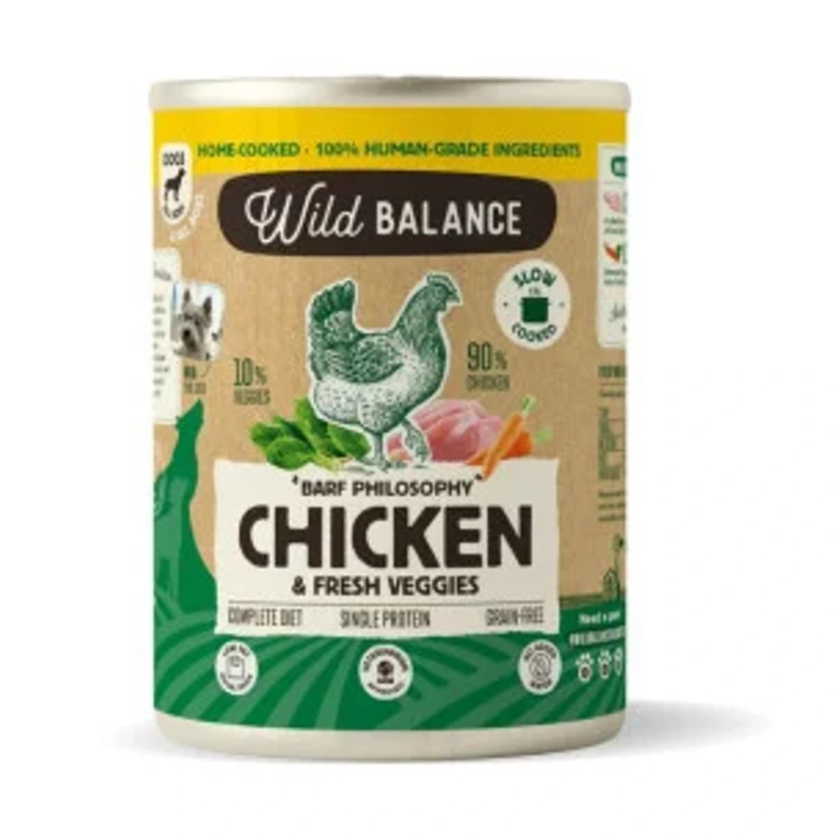 [02001020] Lata Chicken & Fresh Veggies - Wild Balance - 400g