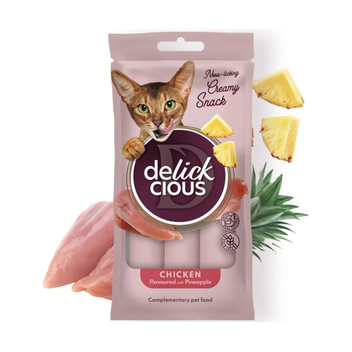 Delickcious Cremoso Pollo Piña (4x15gr), 4 x 15 g