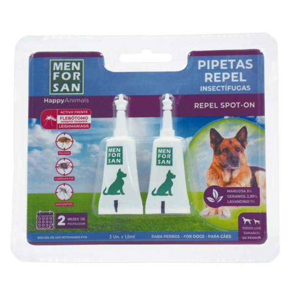 [01208166] Mf Pipeta antiinsectos para perros con margosa , geraniol y lavandino 2 ud·