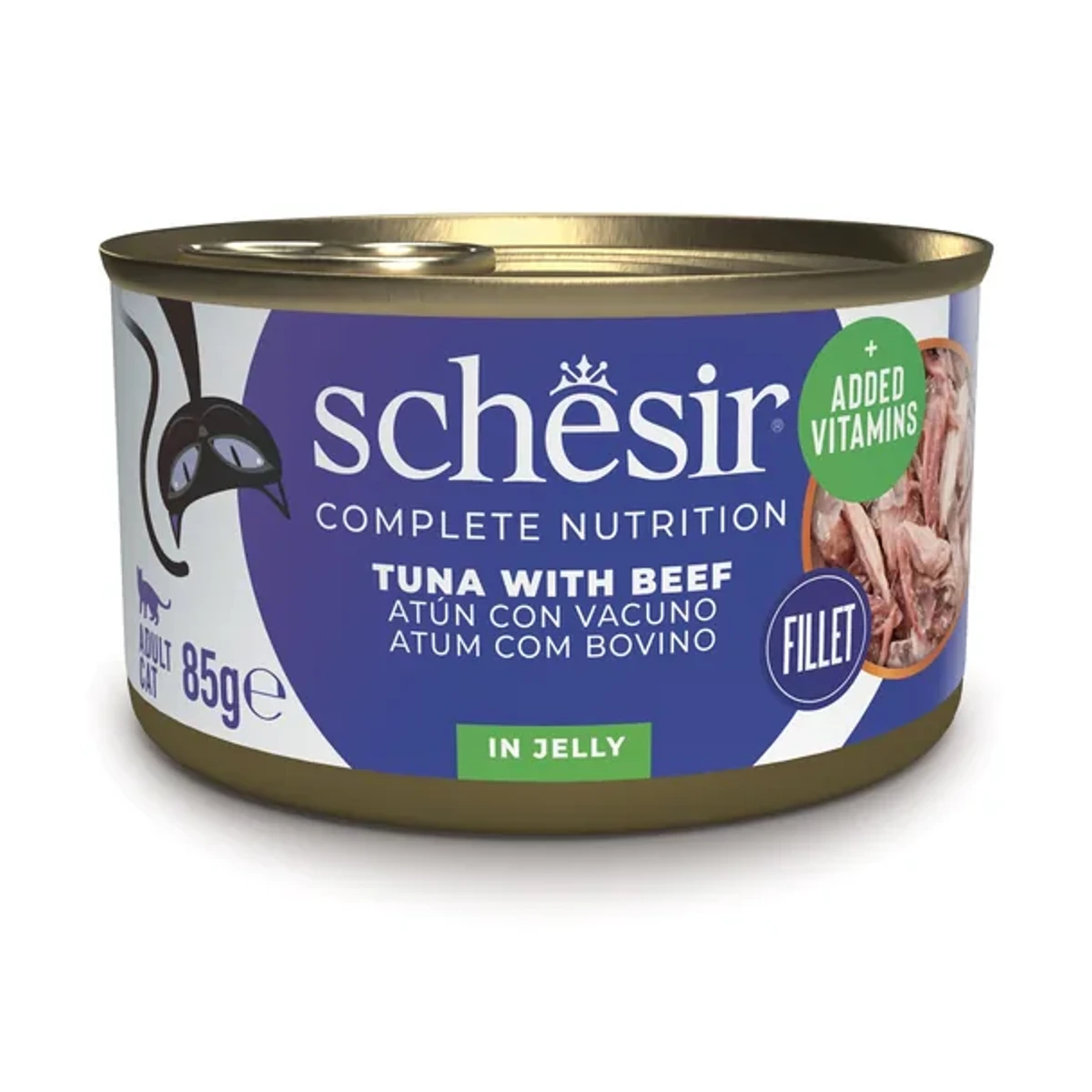 Gato Atun Filetes Buey, 85 g, Schesir